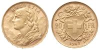 20 franków 1947/B, Berno, złoto 6.45 g