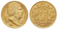 20 franków 1818/W, Lille, złoto 6.42 g, Gadoury 
