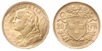 20 franków 1947/B, Berno, złoto 6.44 g