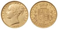 1 funt 1884/M, Melbourne, złoto 7.98 g, Spink 38