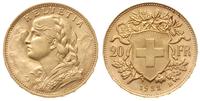 20 franków 1922 / B, Berno, typ Vreneli, złoto 6