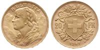 20 franków 1947 / B, Berno, typ Vreneli, złoto 6