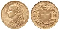 20 franków 1935 / L-B, Berno, typ Vreneli, złoto