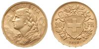 20 franków 1898 / B, Berno, typ Vreneli, złoto 6