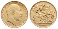 1/2 funta 1907, Londyn, złoto 3.97 g, Spink 3974