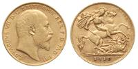1/2 funta 1910, Londyn, złoto 3.98 g, Spink 3974