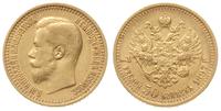 7 1/2 rubla 1897/АГ, Petersburg, złoto 6.43 g, w