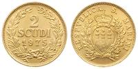 2 scudo 1975, złoto "917" 6.04 g, piękne, KM 50