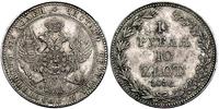 1 1/2 rubla= 10 złotych 1836, Warszawa, , Plage 