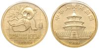 100 juanów 1989, miś panda, złoto 31.1 g, piękne