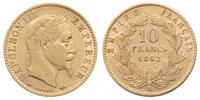 10 franków 1862 / A, Paryż, złoto 3.17 g