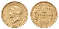1 dolar 1852, Filadelfia, złoto 1.66 g