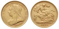 1/2 funta 1893, Londyn, złoto 3.94 g
