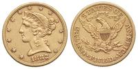 5 dolarów 1882, Filadelfia, złoto 8.33 g, Fr. 14