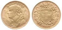 20 franków 1935, Berno, typ Vreneli, złoto 6.45 