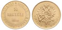 10 marek 1882, złoto 3.22 g, piękne