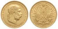 20 koron 1895, Wiedeń, złoto 6.75 g