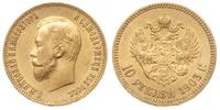 10 rubli 1903/АР, Petresburg, złoto 8.61 g, Kaza