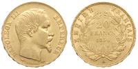 20 franków 1856/A, Paryż, złoto 6.39 g, Gadoury 