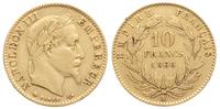 10 franków 1868/A, Paryż, złoto 3.21 g, Gadoury 