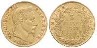 5 franków 1867/BB, Strasburg, złoto 1.60 g, Gado