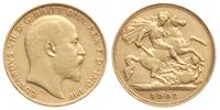 1/2 funta 1902, Londyn, złoto 3.94 g, Spink 3974
