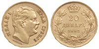 20 dinarów 1882/V, Wiedeń, złoto 6.41 g, Fr 4