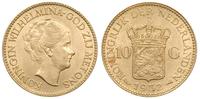 10 guldenów 1932, Utrecht, złoto 6.72 g, piękne