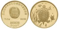30000 wonów 2007, Żółwie, złoto "999.9" 15.55 g,