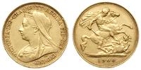 1/2 funta 1900, Londyn, złoto 3.98 g, Spink 3878