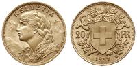20 franków 1927 / B, Berno, złoto 6.45 g, piękne