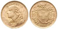 20 franków 1935 / B, Berno, złoto 6.45 g, piękne