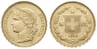 20 franków 1896/B, Berno, typ Helvetia, złoto 6.