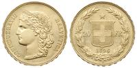 20 franków 1896/B, Berno, złoto 6.45 g, piękne