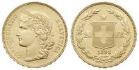 20 franków 1896/B, Berno, złoto 6.44 g, piękne
