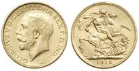 funt 1915/M, Melbourne, złoto 7.99 g, piękny, Sp