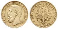 10 marek 1881/G, Karlsruhe, złoto 3.93 g, Jaeger