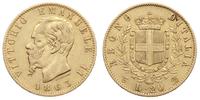 20 lirów 1863, Turyn, złoto 6.40 g, Fr. 10.1