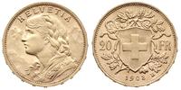 20 franków 1903/B, Berno, złoto 6.44 g, rzadki r
