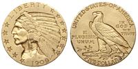 5 dolarów 1909, Filadelfia, złoto 8.34 g, minima