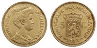 5 guldenów 1912, Utrecht, złoto 3.35 g, pięknie 