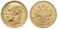15 rubli 1897, Petersburg, złoto 12.88 g, stempe