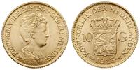 10 guldenów 1913, Utrecht, złoto 6.72 g, piękne