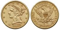 5 dolarów 1887/S, San Francisco, złoto 8.35 g