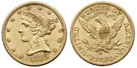 5 dolarów 1885/S, San Francisco, złoto 8.35 g