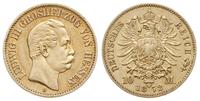 10 marek 1872/H, Darmstadt, złoto 3.94 g, J. 213