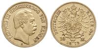 10 marek 1872/H, Darmstadt, złoto 3.92 g, J. 213
