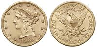 5 dolarów 1885 / S, San Francisco, złoto 8.34 g