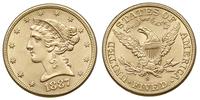 5 dolarów 1887 / S, San Francisco, złoto 8.33 g