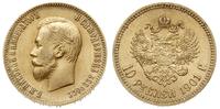 10 rubli 1901 / ФЗ, Petersburg, złoto 8.60 g, pa